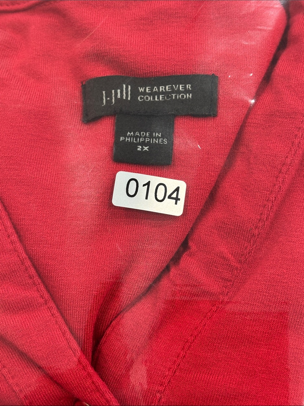 J. Jill Women’s Bright Red V-Neck Tunic Top Size 2X Office - Picture 8 of 8